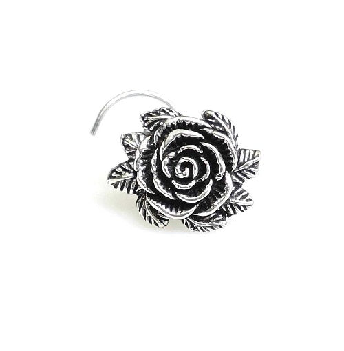 Solid Big Flower Wire Nose pin