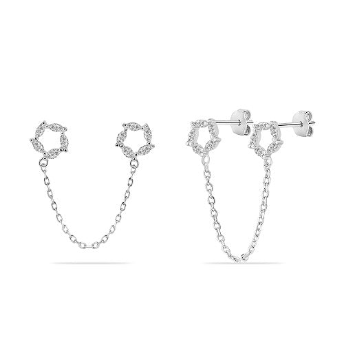 Marquis Double Hole Earring