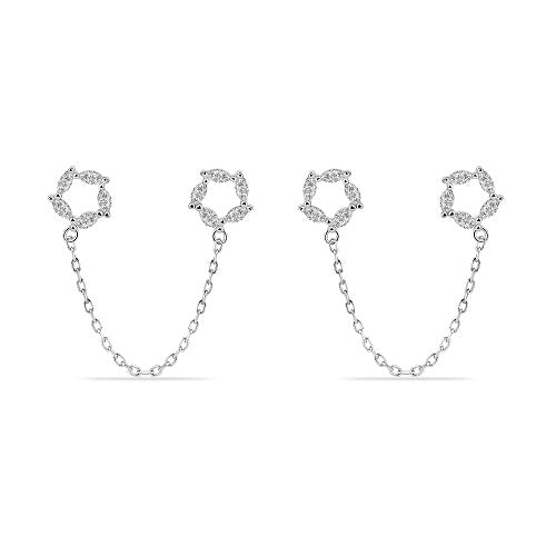 Marquis Double Hole Earring